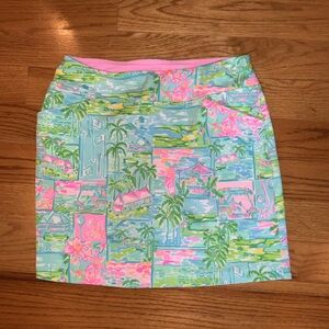 Lilly Pulitzer Pastel Tropical Mini Skirt - Blue Pink Green